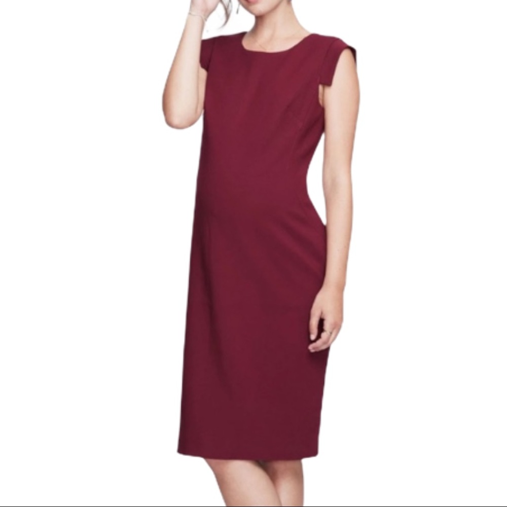 J. Crew X Hatch Resume Maternity Dress Burgundy
